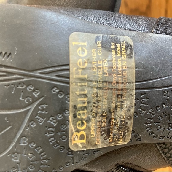 EUC BeautiFeel Black Silky Leather Booties (38) Made in Israel - Picture 9 of 12